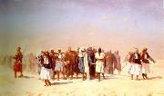 Jean-Leon Gerome Egyptian Recruits Crossing the Desert oil painting artist